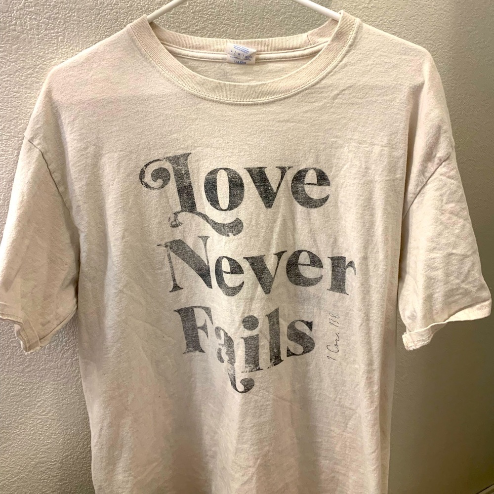 Port & Company Oversized “Love Never Fails” T-Shirt